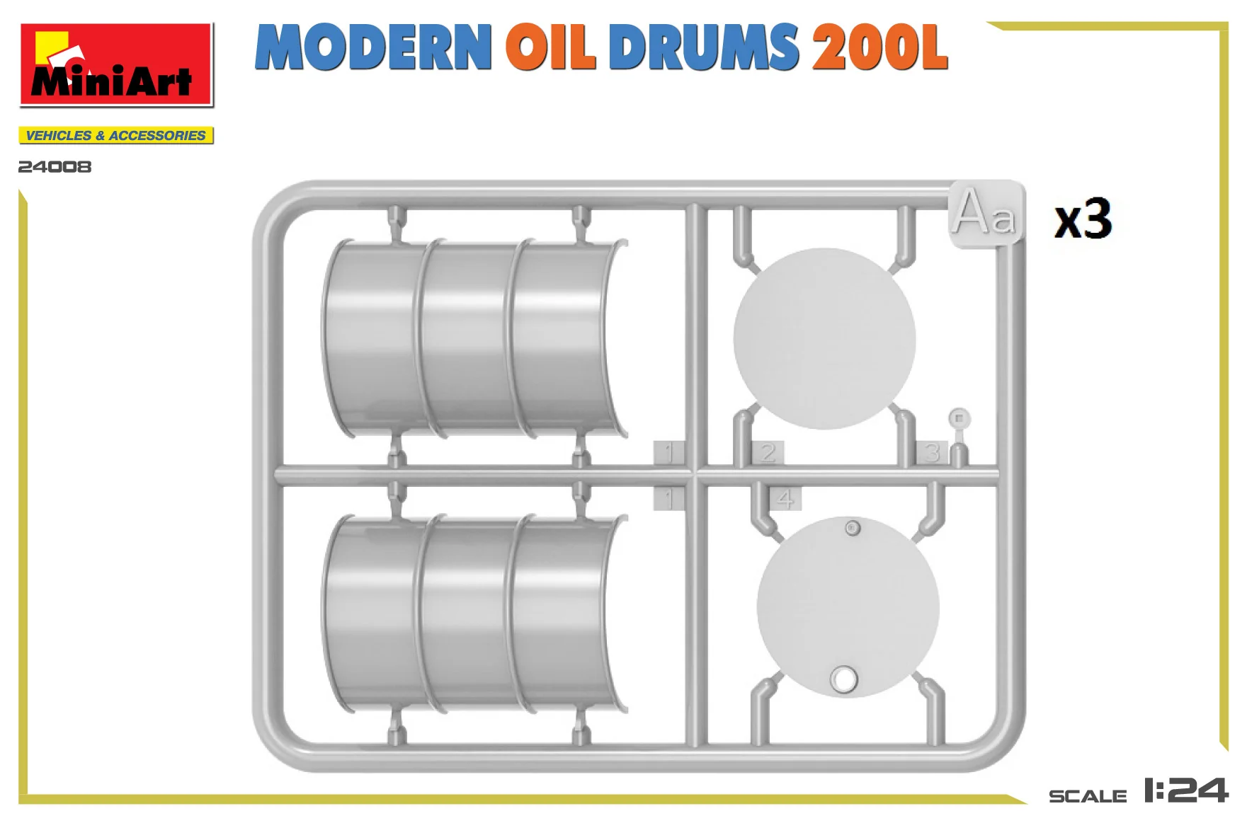 MiniArt 1/24 Modern Oil Drums 200L - Image 3