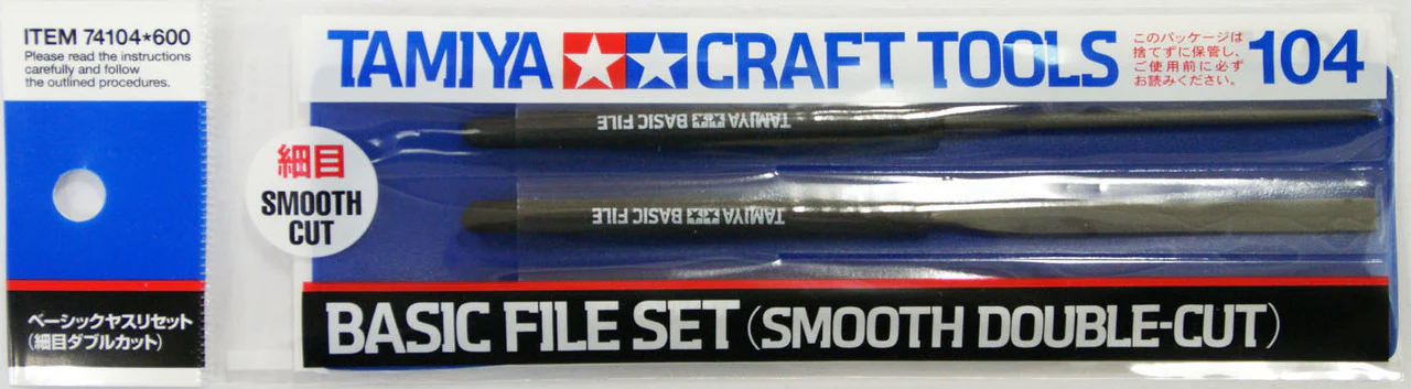 Tamiya 74104 Craft Tools - Basic File Set - Smooth Double-Cut - Image 3