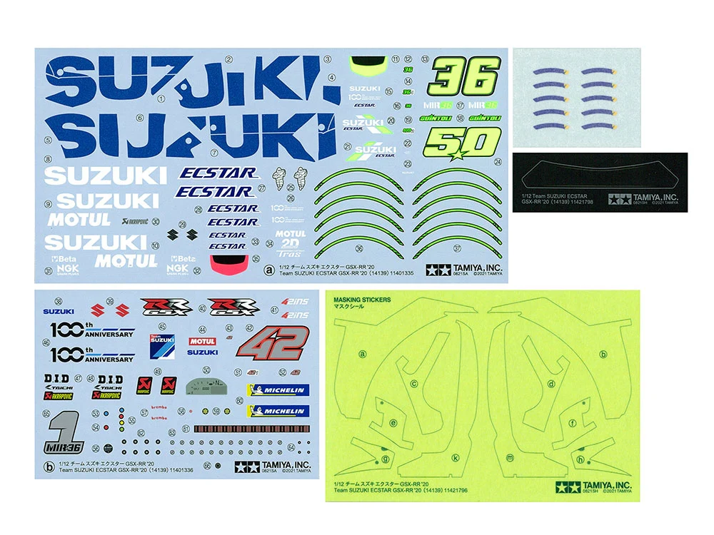 Tamiya 1/12 2020 Team Suzuki ECSTAR GSX-RR Racing Motorcycle - Image 13